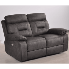 Foster Dark Grey Fabric Electric Recliner 2 Seater Sofa