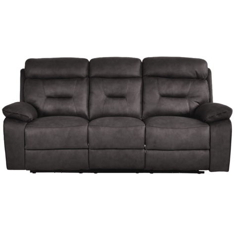 Foster Dark Grey Fabric Electric Recliner 3 Seater Sofa