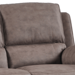 Maple Brown Suede Fabric Electric Recliner 3 Seater Sofa