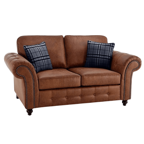Oakland Tan Suede 2 Seater Sofa