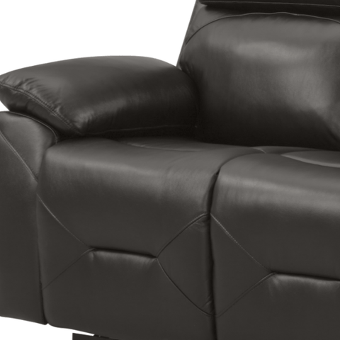 Renato Genuine Leather Grey Electric Power Recliner 2 Seater