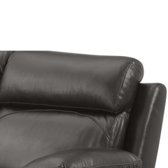 Renato Genuine Leather  Grey Electric Power Recliner 3 Seater