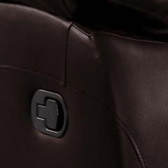 Roma Brown Leather Manual Recliner 3 Seater Sofa