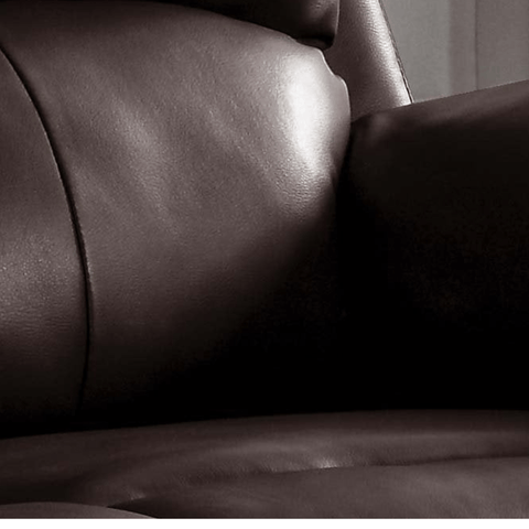 Roma Brown Leather Manual Recliner 2+1 Seater Sofa Set