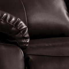 Roma Brown Leather Manual Recliner 2+2 Seater Sofa Set