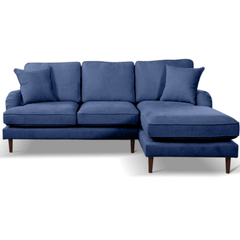 Rupert Navy Fabric Right Hand Corner Sofa
