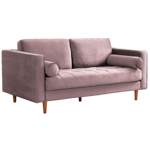 Scott Dusty Rose Velvet 2 Seater Sofa