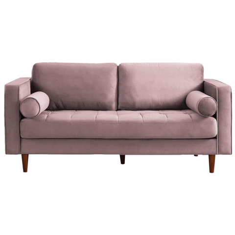 Scott Dusty Rose Velvet 2 Seater Sofa