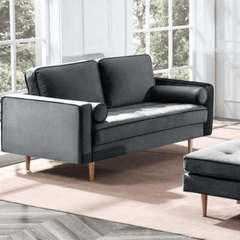 Scott Grey Velvet 2 Seater Sofa