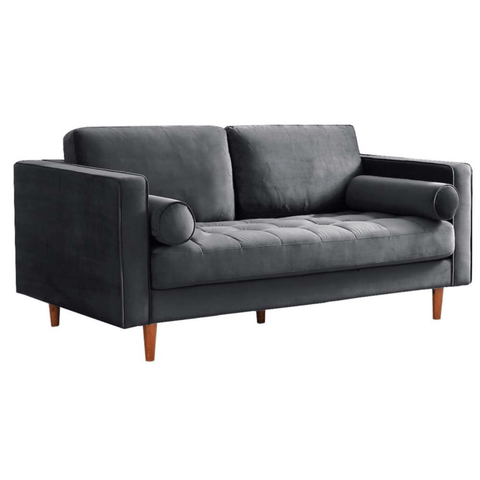 Scott Grey Velvet 2 Seater Sofa