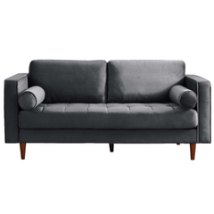 Scott Grey Velvet 2 Seater Sofa