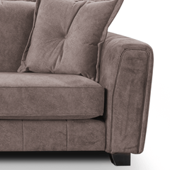 Somerford Left Hand Fabric Corner Chaise - Chocolate