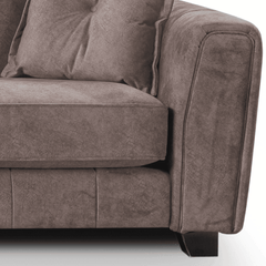 Somerford Left Hand Fabric Corner Chaise - Chocolate