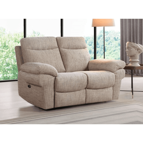 Tanya Beige Fabric Electric Recliner 2 Seater Sofa