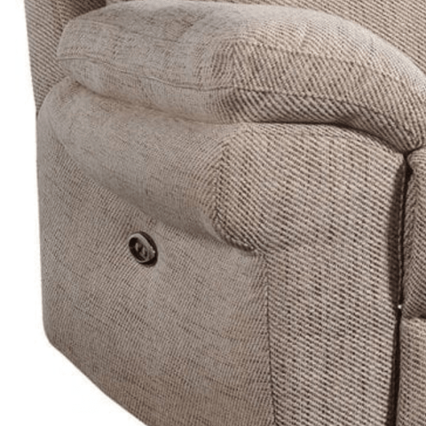 Tanya Beige Fabric Electric Recliner 3 Seater Sofa