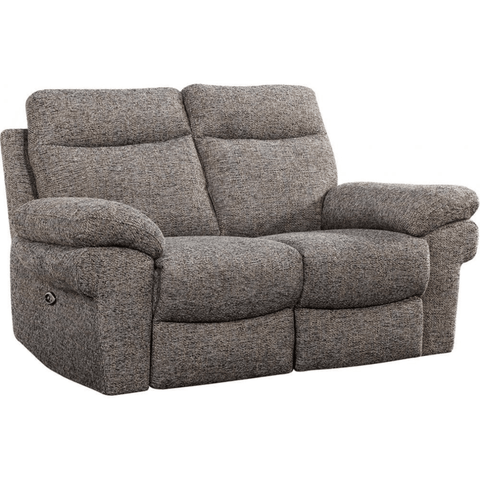 Tanya Brown Fabric Electric Recliner 2 Seater Sofa