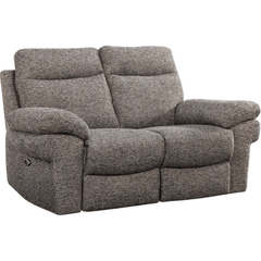 Tanya Brown Fabric Electric Recliner 2 Seater Sofa