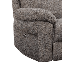 Tanya Brown Fabric Electric Recliner 3 Seater Sofa