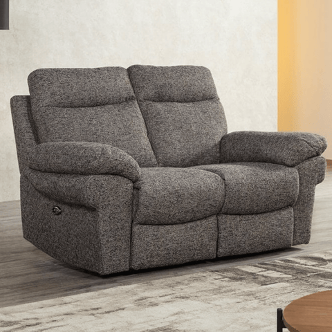 Tanya Brown Fabric Electric Recliner 2 Seater Sofa