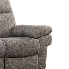 Tanya Brown Fabric Electric Recliner 3 Seater Sofa