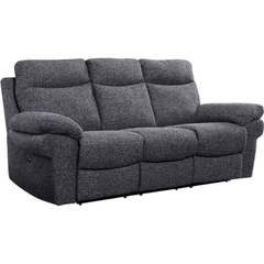 Tanya Grey Fabric Electric Recliner 3 Seater Sofa