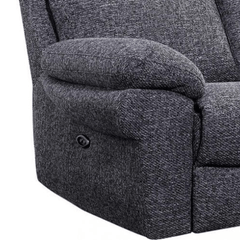 Tanya Grey Fabric Electric Recliner 3 Seater Sofa