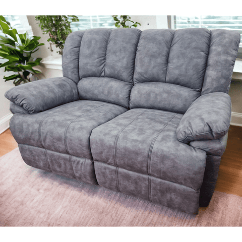 Torino Grey Fabric 2 Seater Recliner Sofa