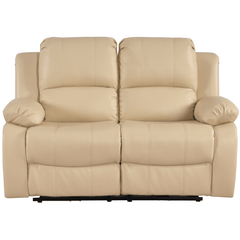 Valencia Cream Leather Electric Recliner 2 Seater Sofa