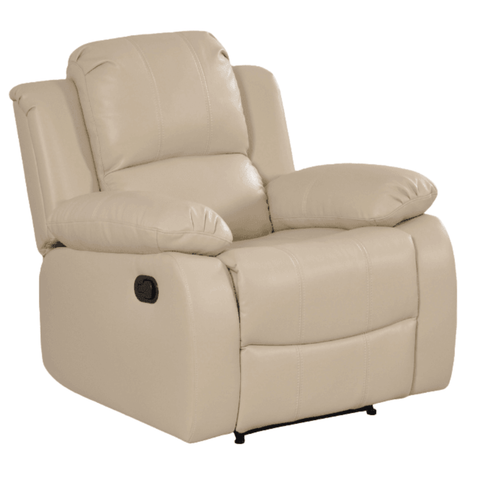 Valencia Cream Leather Manual Recliner Armchair