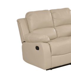 Valencia Cream Leather Manual Recliner 3+2 Seater Sofa Set