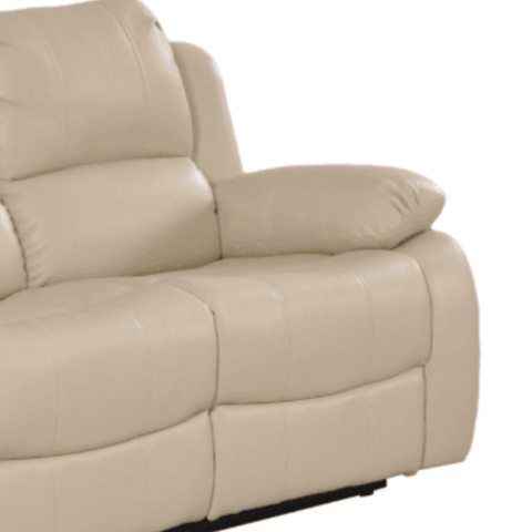 Valencia Cream Leather Manual Recliner 3+1+1 Seater Sofa Set