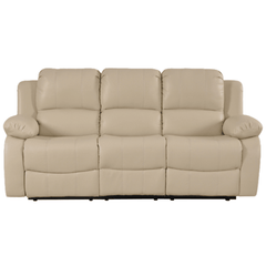 Valencia Cream Leather Manual Recliner 3+2+1 Seater Sofa Set