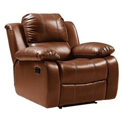 Valencia Leather Tan Manual Recliner Armchair