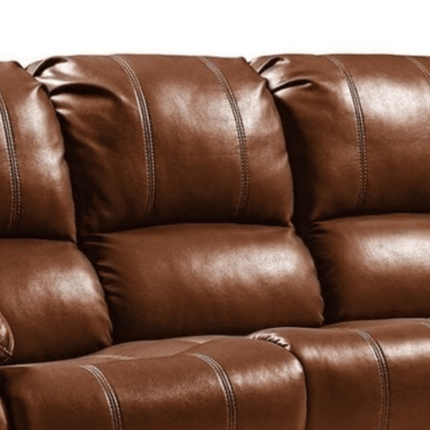 Valencia Tan Leather 2 Seater Manual Recliner Sofa