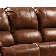 Valencia Tan Leather Manual Recliner 3+1 Seater Sofa Set