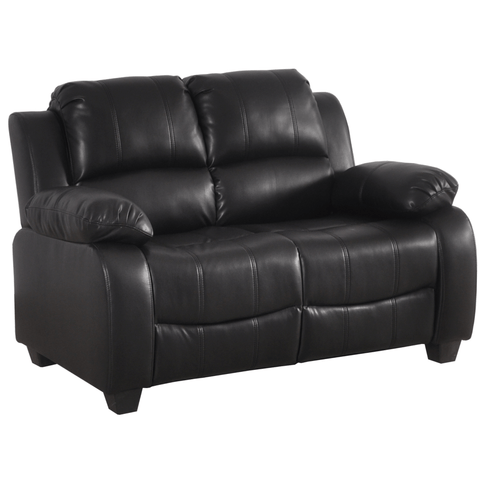 Valerie Black Leather 2 Seater Sofa