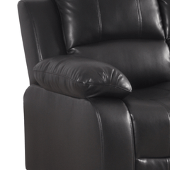Valerie Black Leather 2 Seater Sofa