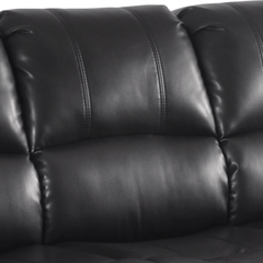 Valerie Black Leather 2 Seater Sofa