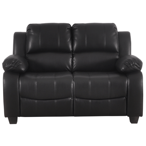 Valerie Black Leather 2 Seater Sofa