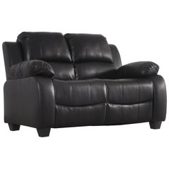 Valerie Black Leather 2 Seater Sofa