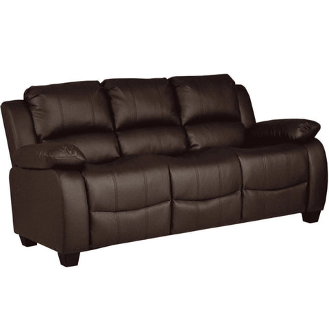 Valerie Brown Leather 3 Seater Sofa