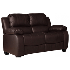 Valerie Brown Leather 2 Seater Sofa
