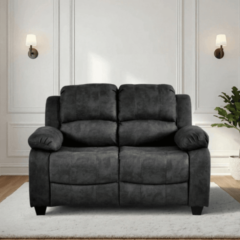 Valerie Charcoal Fabric 2 Seater Sofa