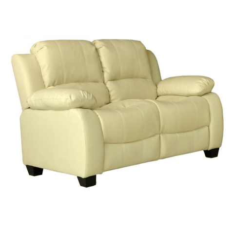 Valerie Cream Leather 2 Seater Sofa