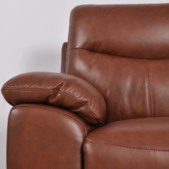 Vantage Genuine Leather Tan 2 Seater Sofa