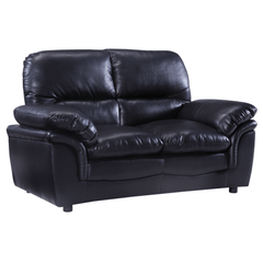 Verona Black Leather 2 Seater Sofa