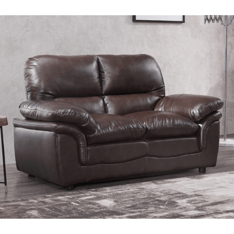 Verona Brown Leather 2 Seater Sofa