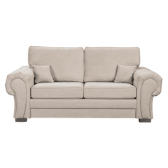 Verona High Back Cream Fabric 2 Seater Sofa