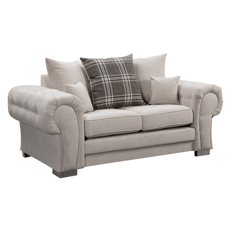 Verona Scatter Back Cream Fabric 2 Seater Sofa