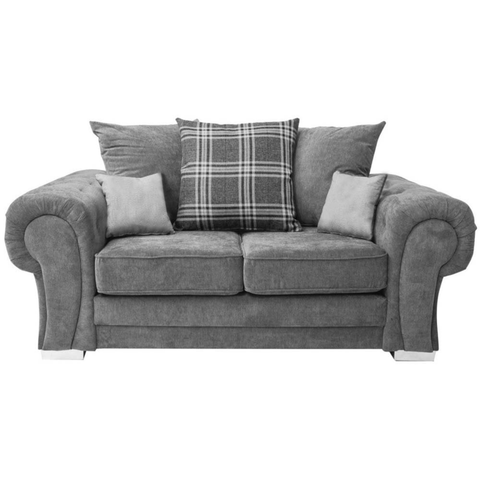 Verona Scatter Grey Fabric 2 Seater Sofa